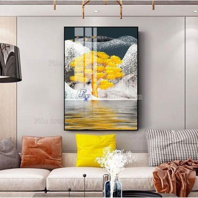 Download file gốc File tranh hiện đại pha lê gương FT440 (in lụa) hoa lá