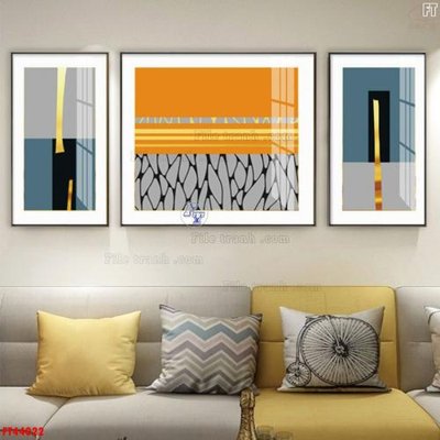 Tải file File tranh bộ hiện đại FT44022 (ảnh gốc) in tráng gương