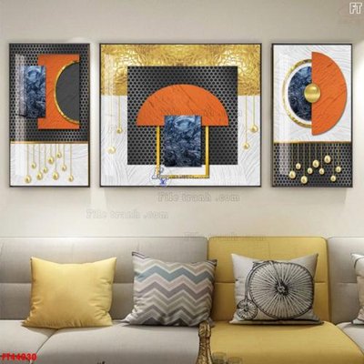 File in lụa File tranh bộ hiện đại FT44030 (hoa văn) File tranh bộ hiện đại FT44030