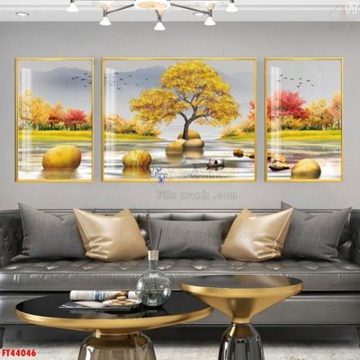 Tải file File tranh bộ hiện đại FT44046 (gốc) chủ đề phong thủy