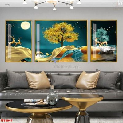 File ảnh File tranh bộ hiện đại FT44047 (gốc) dùng in Pano