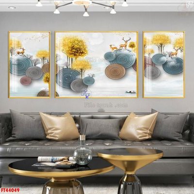 File gốc File tranh bộ hiện đại FT44049 (in 3D) nghệ thuật