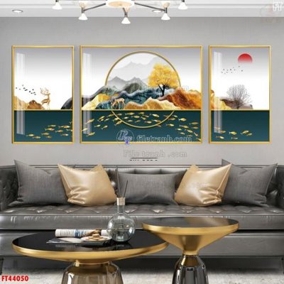 File in trần File tranh bộ hiện đại FT44050 (bản gốc) hoa văn