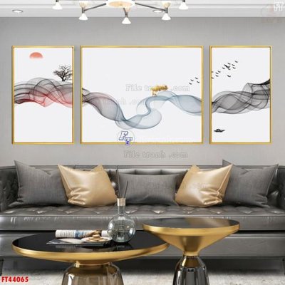 File tranh File tranh bộ hiện đại FT44065 (file gốc) chủ đề phong thủy