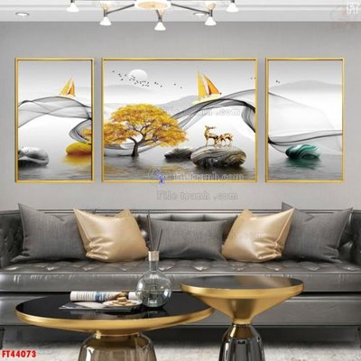 File tranh File tranh bộ hiện đại FT44073 (file gốc) chuẩn màu in