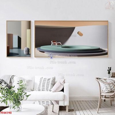 File in ấn File tranh bộ hiện đại FT44193 (bản gốc) chất lượng cao