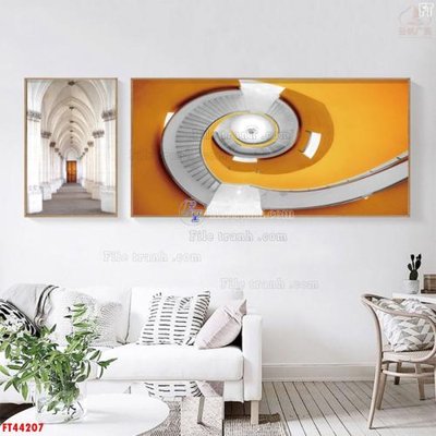 File gốc File tranh bộ hiện đại FT44207 (chủ đề hiện đại) trang trí