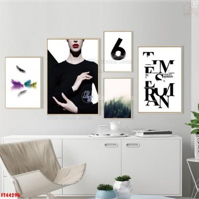 Tải file gốc in lụa File tranh bộ hiện đại FT44290 siêu nét