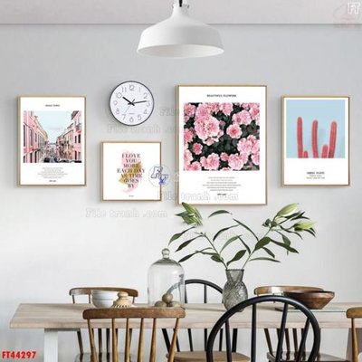 File gốc in ấn File tranh bộ hiện đại FT44297 độ phân giải cao