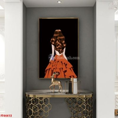 File gốc File tranh bộ hiện đại FT44412 (in lụa) tranh mã đáo