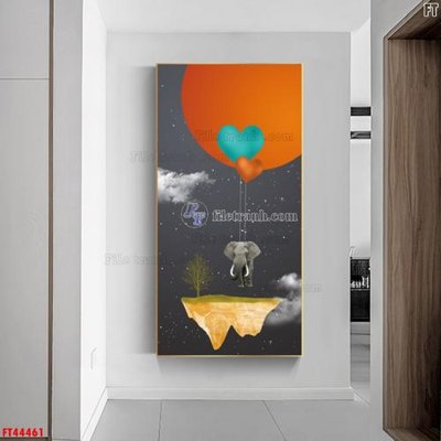 File gốc File tranh bộ hiện đại FT44461 (in mica) làm quà tặng