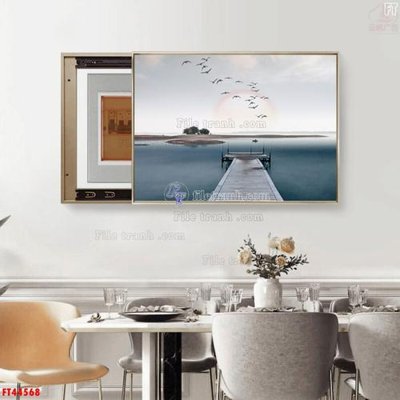 Download file File tranh bộ hiện đại FT44568 (gốc) in mica đèn LED