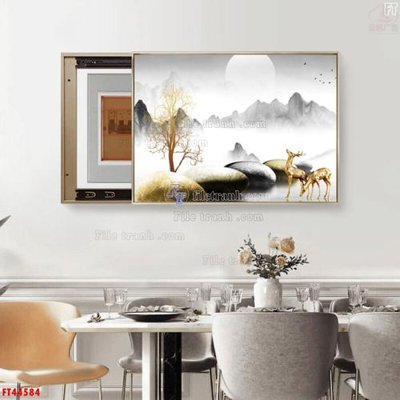 Hình ảnh file gốc in lụa File tranh bộ hiện đại FT44584