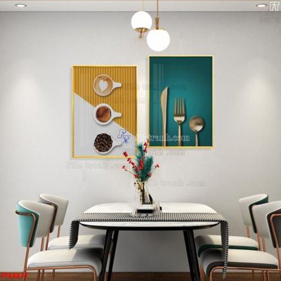 Download file gốc File tranh bộ hiện đại FT44617 (in lụa) tranh 3D