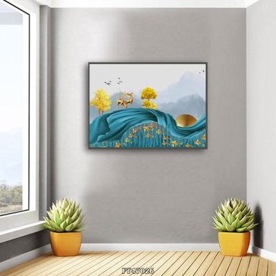 File tranh Tranh treo pha lê gương FT47026 (gốc) chủ đề động vật