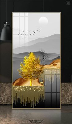 Hình ảnh file gốc Tranh treo pha lê gương FT47092 cho in UV