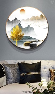 File in lụa Tranh treo pha lê gương FT47186 (phong cảnh) Tranh treo pha lê gương FT47186
