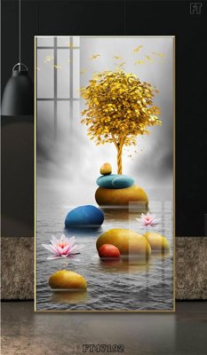 File PSD Tranh treo pha lê gương FT47192 (gốc) cho in quảng cáo