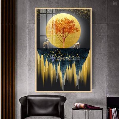 File tranh Tranh treo pha lê gương FT47288 (bản gốc) in lụa 3D