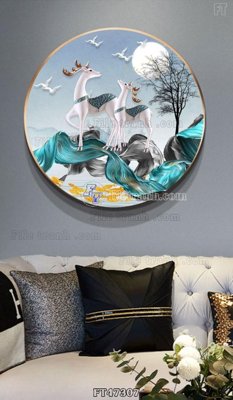 File tranh Tranh treo pha lê gương FT47307 (bản gốc) treo phòng ăn