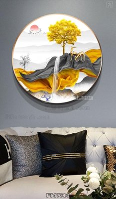 File in trần Tranh treo pha lê gương FT47310 (bản gốc) trời sao