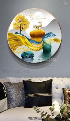 Tải file gốc in lụa Tranh treo pha lê gương FT47311 siêu nét