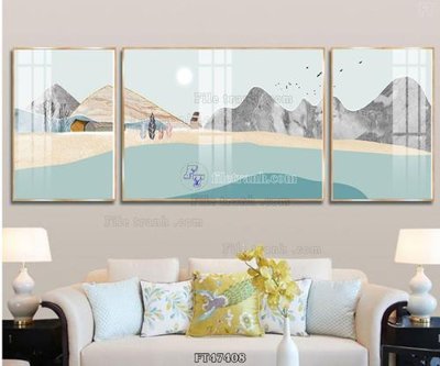 File gốc Tranh treo pha lê gương FT47408 (phiên bản chuẩn) để in ấn