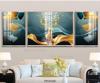 File tranh Tranh treo pha lê gương FT47429 (bản gốc) treo phòng ăn