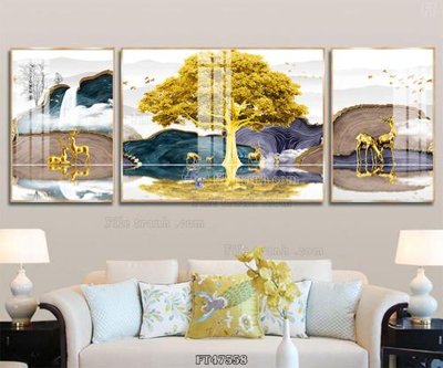 File gốc Tranh treo pha lê gương FT47558 (trang trí) phòng ngủ