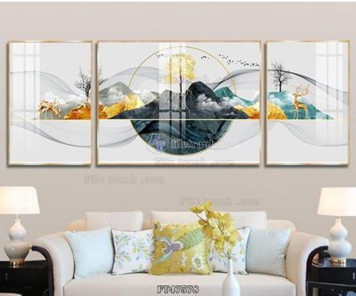 Download file gốc Tranh treo pha lê gương FT47578 (in lụa) cao cấp