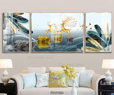 Download file gốc Tranh treo pha lê gương FT47624 (in lụa) tranh 3D