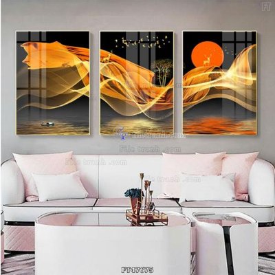 File tranh in tráng gương Tranh treo pha lê gương FT47675 (siêu nét)