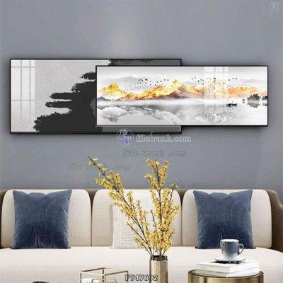 File gốc Tranh treo pha lê gương FT47692 (trang trí) phòng làm việc