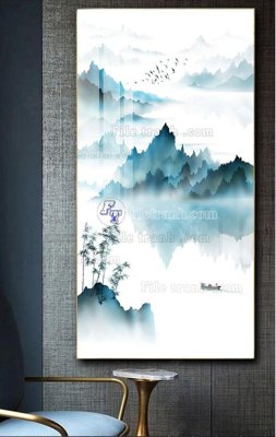 File gốc File tranh hiện đại pha lê gương FT504 (thiết kế) độc quyền