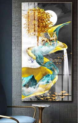 Ảnh gốc File tranh hiện đại pha lê gương FT509 (nét căng) in mica