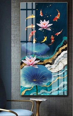 File in trần File tranh hiện đại pha lê gương FT540 (file gốc) hoa văn 3D