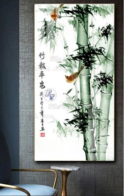 File gốc File tranh hiện đại pha lê gương FT587 (in lụa) trang trí tường