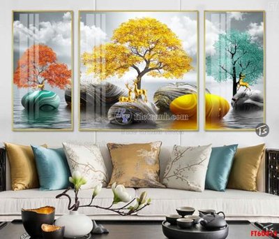 File in mica File tranh hiện đại pha lê gương FT60013 (ảnh gốc) đẹp