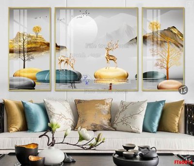 File in mica File tranh hiện đại pha lê gương FT60016 (bản gốc) siêu trong