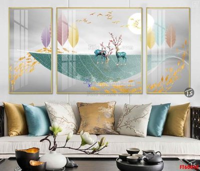 Tải về hình ảnh gốc File tranh hiện đại pha lê gương FT60042 sắc nét