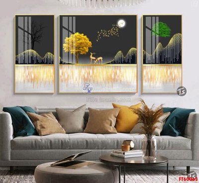 File in mica File tranh hiện đại pha lê gương FT60063 (bản gốc) siêu trong