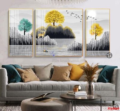 File tranh gốc File tranh hiện đại pha lê gương FT60069 (bản quyền) file PSD