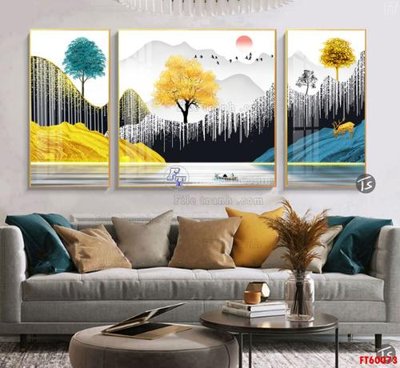 File gốc File tranh hiện đại pha lê gương FT60073 (chuẩn màu) cho in offset