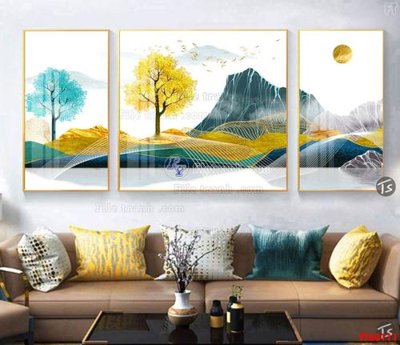 File in lụa File tranh hiện đại pha lê gương FT60111 (chất lượng cao) File tranh hiện đại pha lê gương FT60111