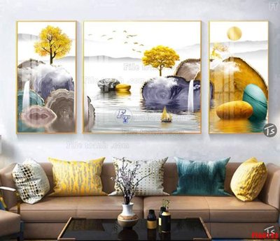 File in mica File tranh hiện đại pha lê gương FT60133 (ảnh gốc) đẹp