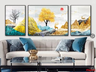 File gốc File tranh hiện đại pha lê gương FT60155 (cho in ấn) độc quyền