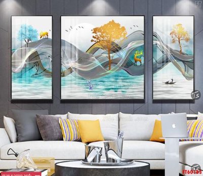 File tranh ảnh gốc File tranh hiện đại pha lê gương FT60183 dùng cho in khổ lớn