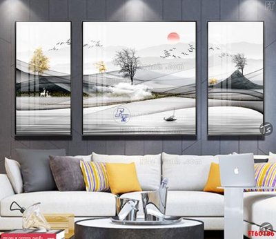 File PSD File tranh hiện đại pha lê gương FT60186 (gốc) nhiều lớp (multi-layer)