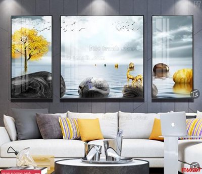 File ảnh File tranh hiện đại pha lê gương FT60207 (gốc) in poster