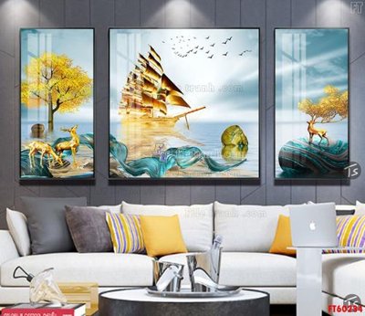 File gốc File tranh hiện đại pha lê gương FT60234 (phiên bản chuẩn) để in ấn